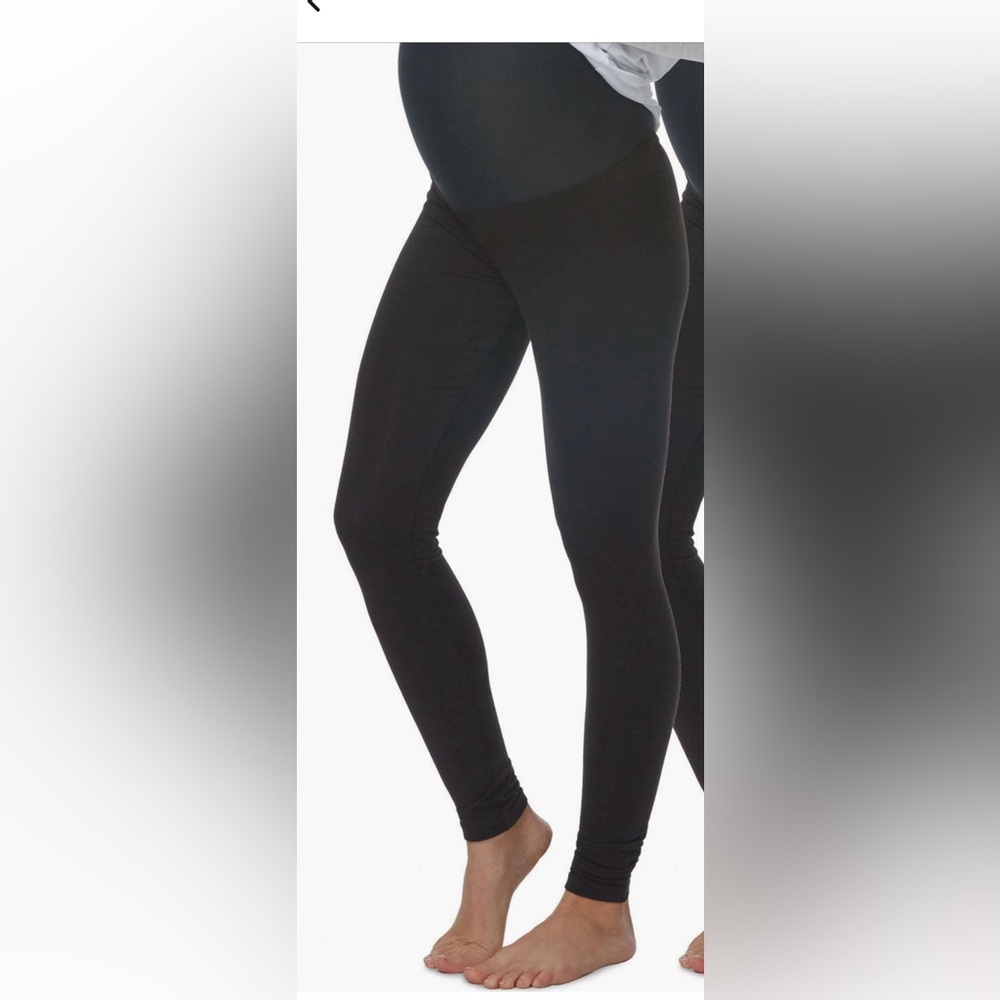 EUC Felina Velvety Soft Black Women's Maternity Leggings